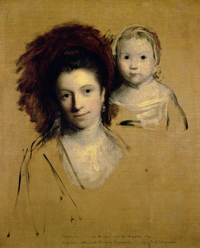 Georgiana, Countess Spencer and her Daughter Lady Georgiana, Afterwards Duchess of Devonshire by Joshua Reynolds